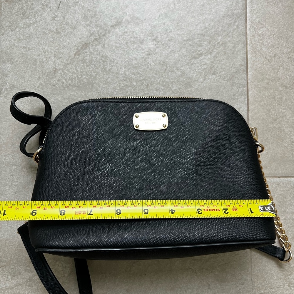Michael Kors Black Leather Crossbody Bag - Picture 8 of 9